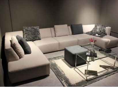 U-shape Sofa Modern Corner sofa with Coffee table Upholstered couch Living room Furniture